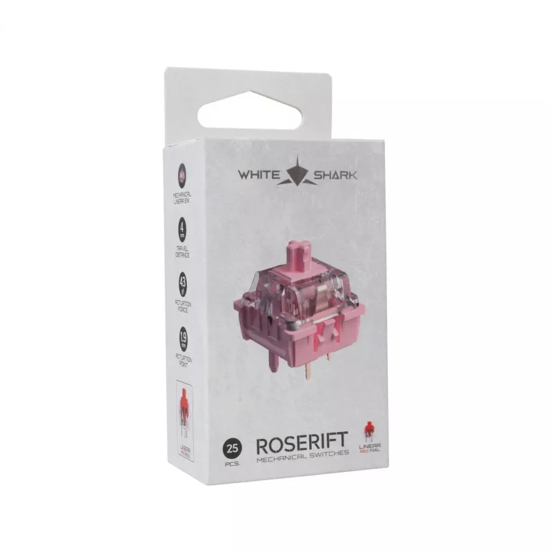 White Shark Roserift interruttori meccanici per tastiera, 25 pz.