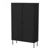 Armadio contenitore Cama Meble PALAZZO BIS 100x39x166 nero opaco, a pavimento da parete