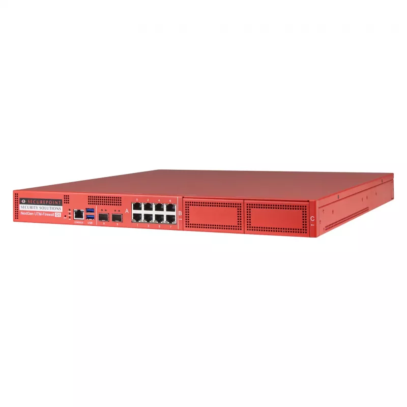 Securepoint RC1000R G5 Security UTM Appliance, 30 Gbit/s, 3,5 Gbit/s, 1000 utenti, AES, cablato, RJ-45