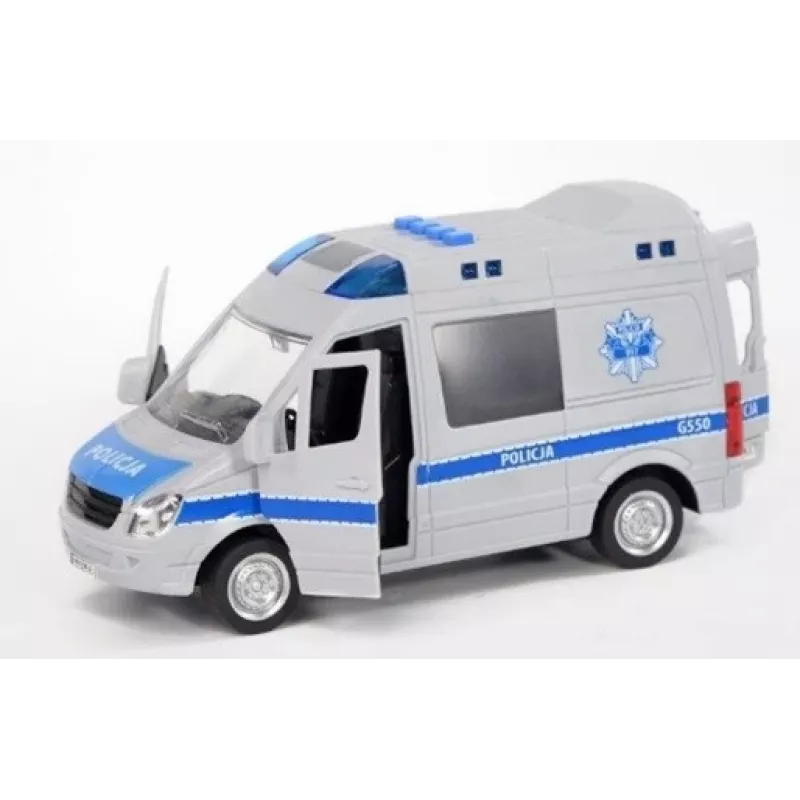 Giocattolo meccanico Madej modello 075007 — polizia con suono, meccanismo a molla