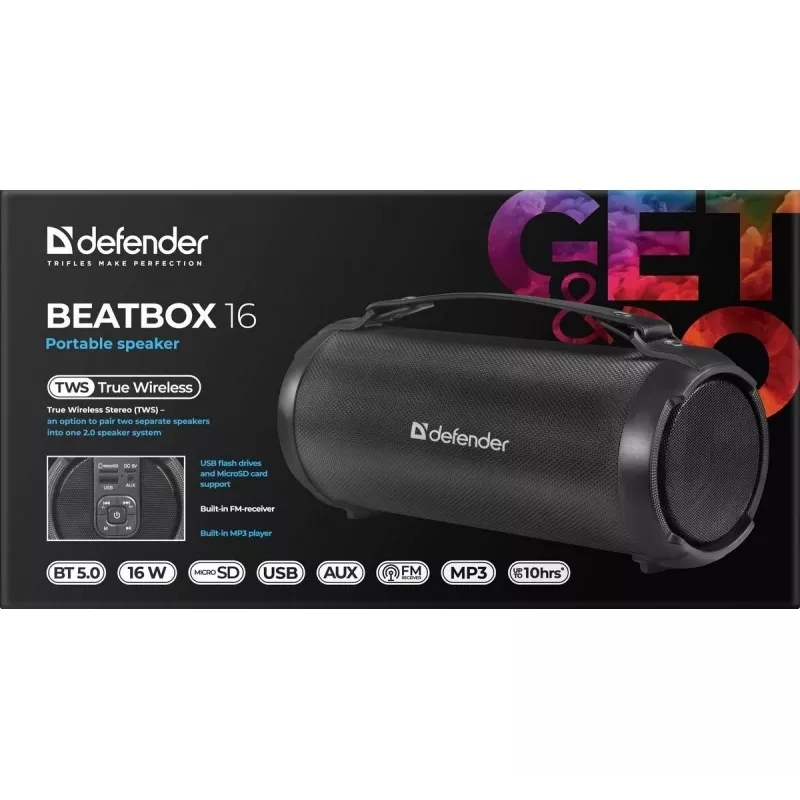 Altoparlante Bluetooth BEATB OX 16W, 65216, DEFENDER