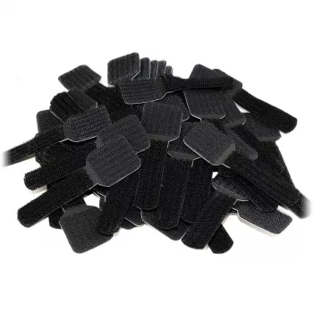 LABEL THE CABLE PRO supporto da parete in velcro per cavi, set da 50 pezzi - nero