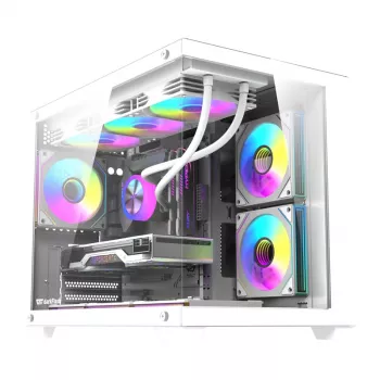 Case per computer DarkFlash B275 PRO (bianco) con 6 ventole