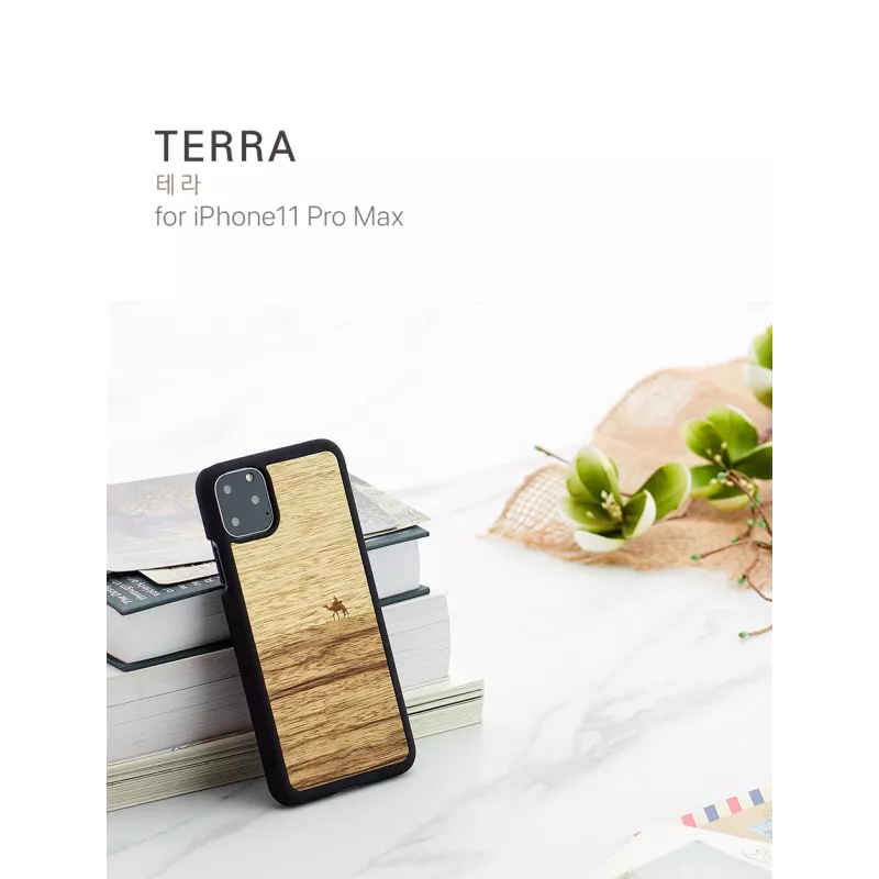 Custodia per smartphone man and wood per iPhone 11 Pro Max — terra nero