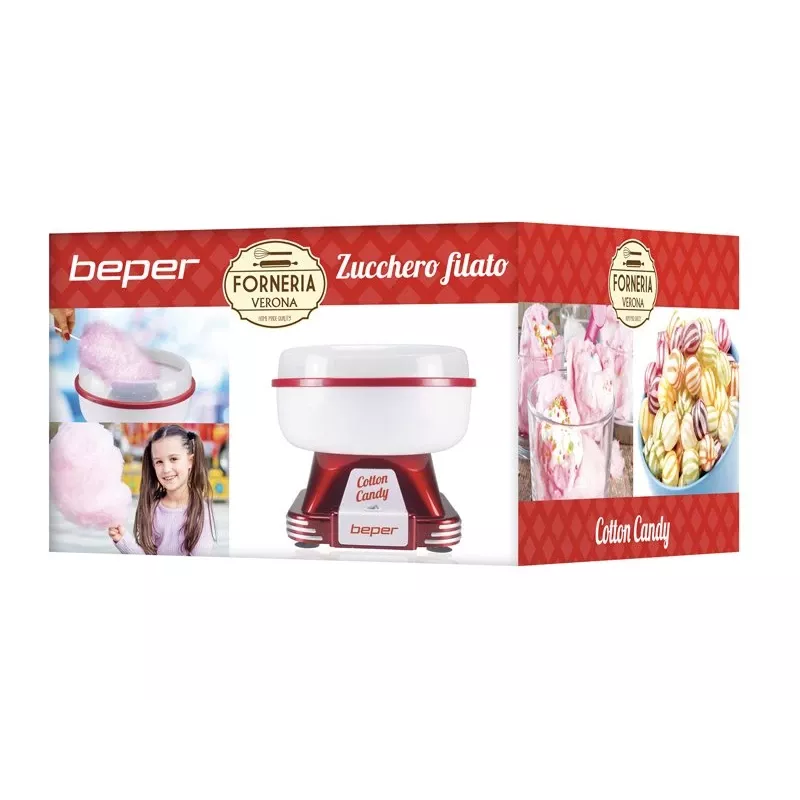 Macchina per zucchero filato Beper P101CUD250 250W, macchina compatta da tavolo per casa e piccoli eventi