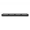 Patch panel 1U LANBERG PPUA-1024-B, 24 porte, Cat6a, U/UTP, rack 1U, profondità 102 mm, metallo, nero