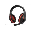 Headset gaming cablato GEMBIRD GHS-03 — 20–20000 Hz, cavo 2 m, 250 g, nero/rosso
