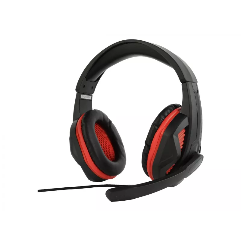 Headset gaming cablato GEMBIRD GHS-03 — 20–20000 Hz, cavo 2 m, 250 g, nero/rosso