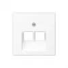 Placca a parete / copriinterruttore Jung A569-2BFPLUAWWM bianco opaco, 1 pz.