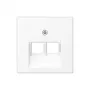 Placca a parete / copriinterruttore Jung A569-2BFPLUAWWM bianco opaco, 1 pz.