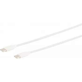 Cavo USB S/CONN 14-12051 USB 2.0 1 m USB C bianco