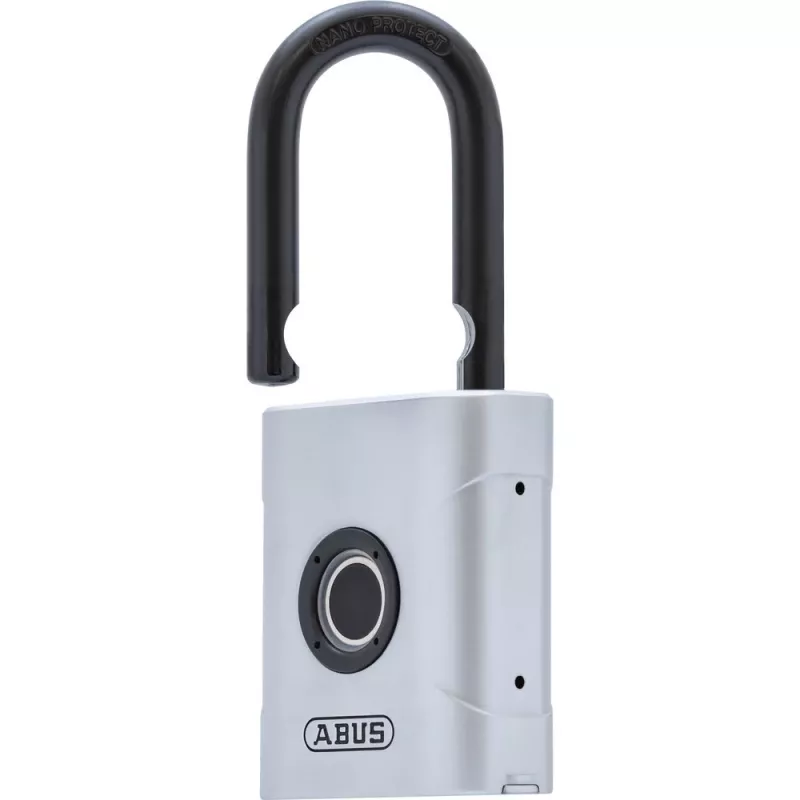 ABUS Touch 57/45 lucchetto biometrico 62575, sensore di impronte digitali, 45 mm, IP66/IP68, resistente alle intemperie, argento