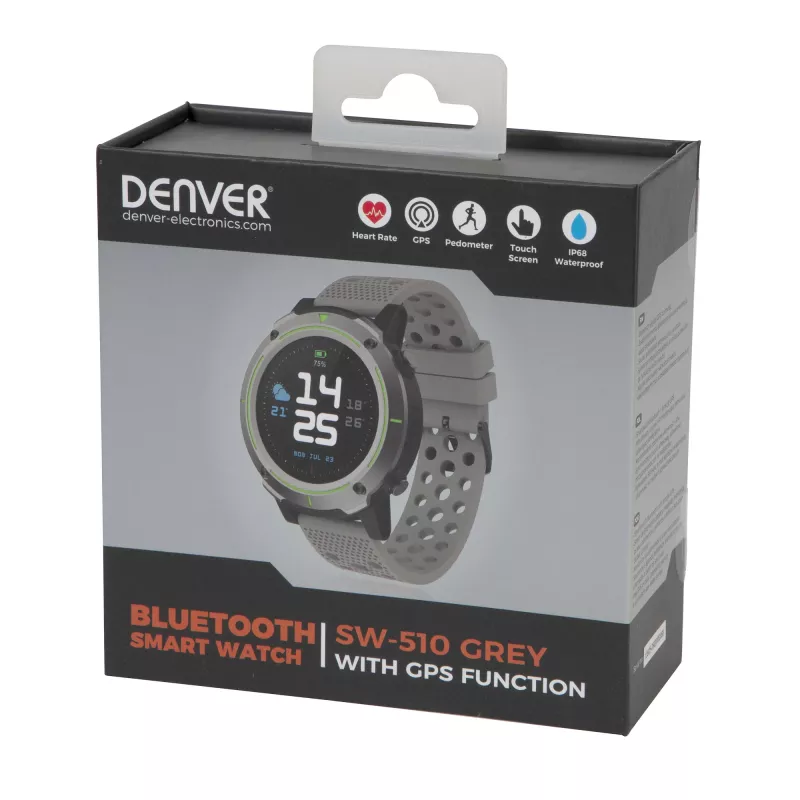 Denver SW-510 Smartwatch GPS, 1,3" touchscreen, grigio
