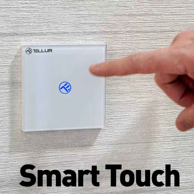 Interruttore Smart WiFi Tellur SS1N — 1 porta, 1800W, 10A