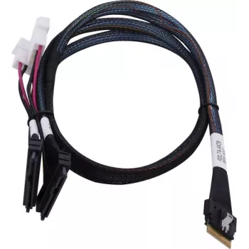 Cavo SAS ADAPTEC Microchip Technology 2305500-R SlimSAS ×8 su 2×2SFF-8639 U.2, 0,8 m, nero