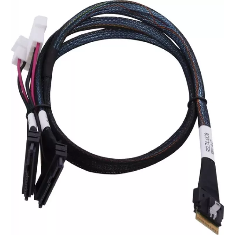 Cavo SAS ADAPTEC Microchip Technology 2305500-R SlimSAS ×8 su 2×2SFF-8639 U.2, 0,8 m, nero