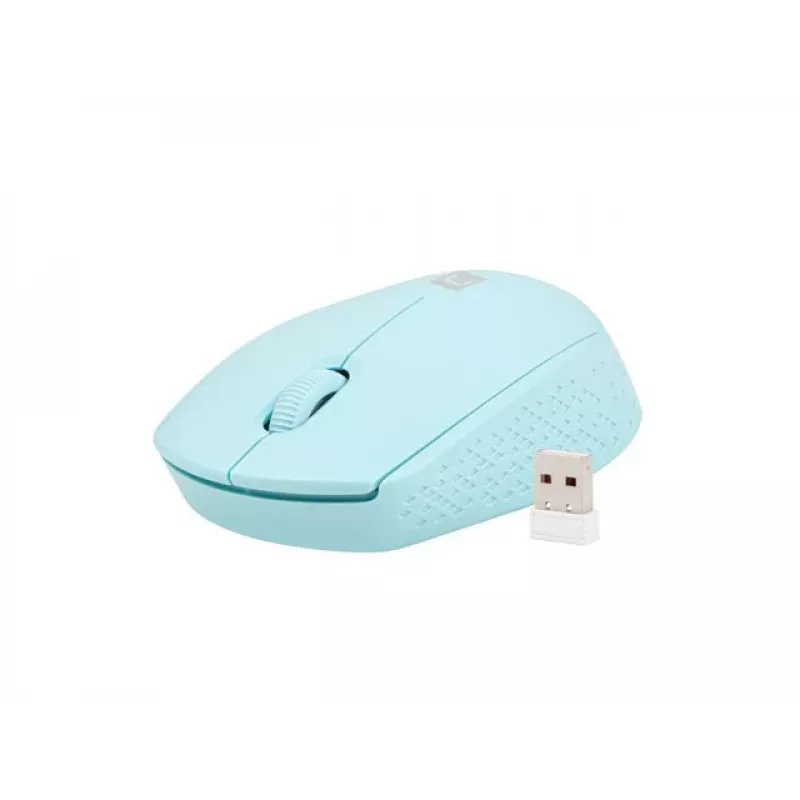 Natec Stork NMY-2001 mouse ottico wireless, 1600 DPI, ricevitore USB, blu