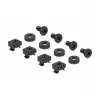 Guida rack DeLOCK 10 pollici pannello per guida DIN 2U nero metallo 180mm