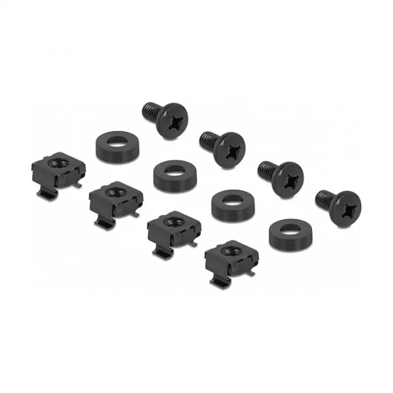 Guida rack DeLOCK 10 pollici pannello per guida DIN 2U nero metallo 180mm