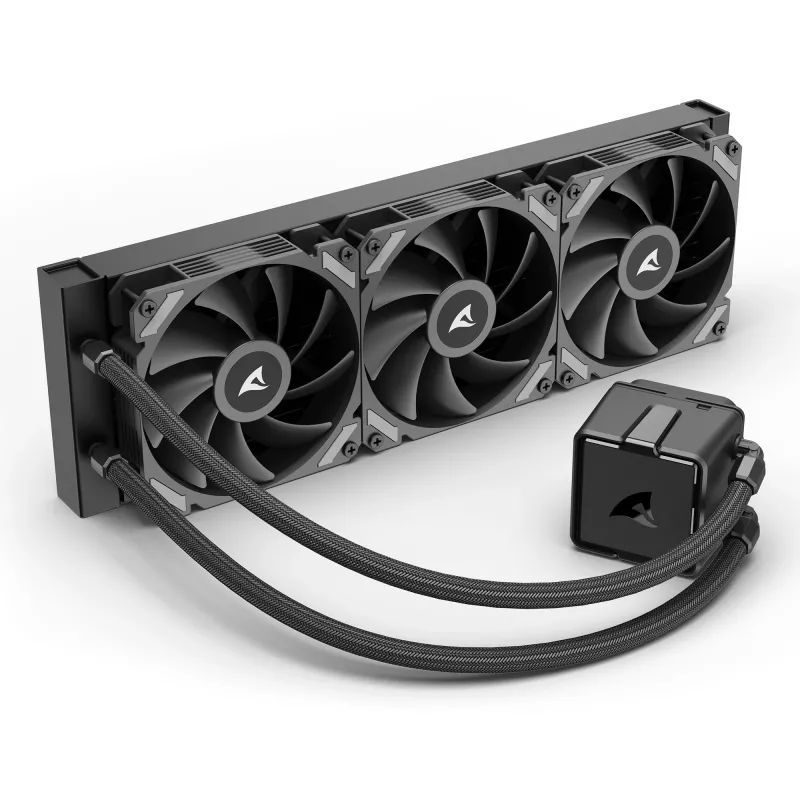 Dissipatore a liquido per CPU All-in-One Sharkoon S40, radiatore da 360 mm, nero