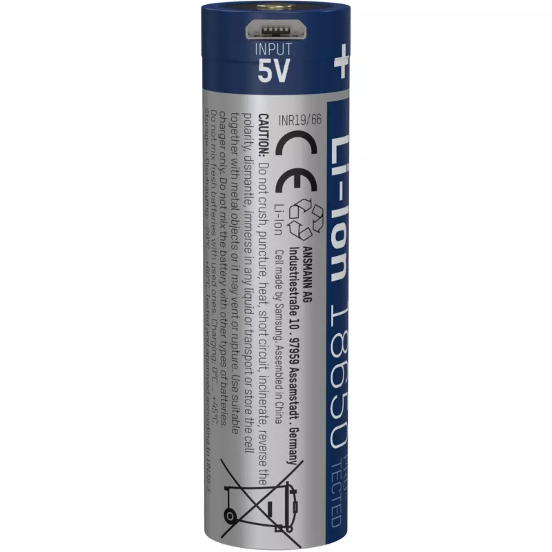 Batteria Ansmann 1307-0003 per uso domestico ricaricabile 18650 litio-ione (Li-Ion)