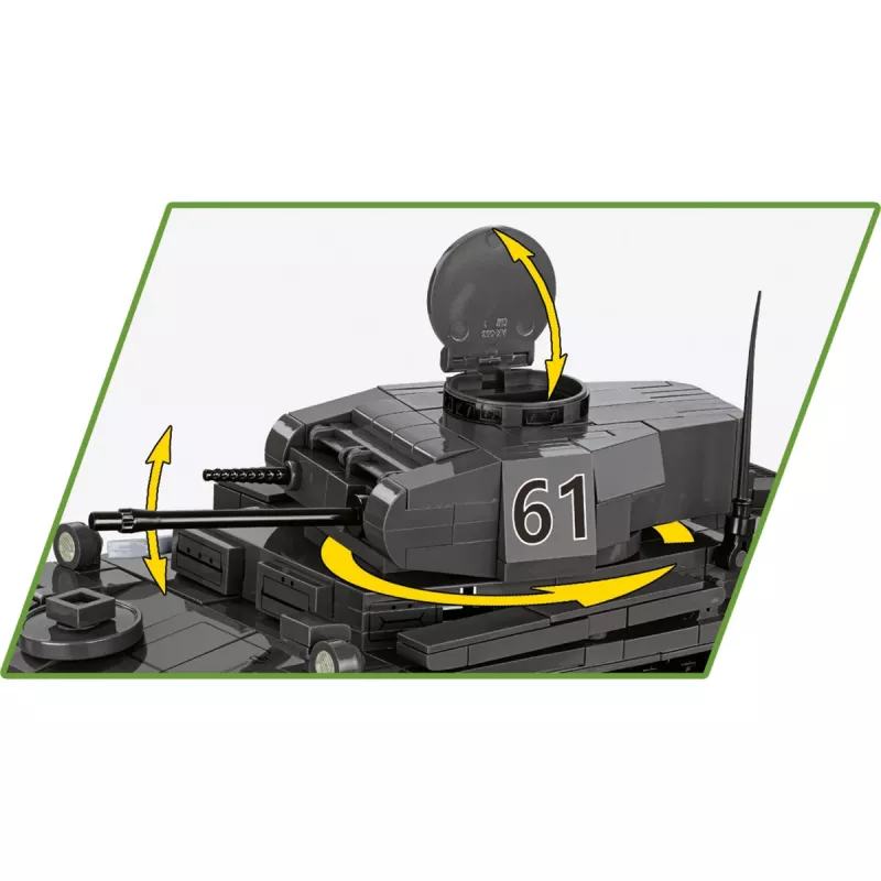 Kit di costruzione Cobi Panzerkampfwagen II Ausf. F – 813 pezzi, nero, età 9+