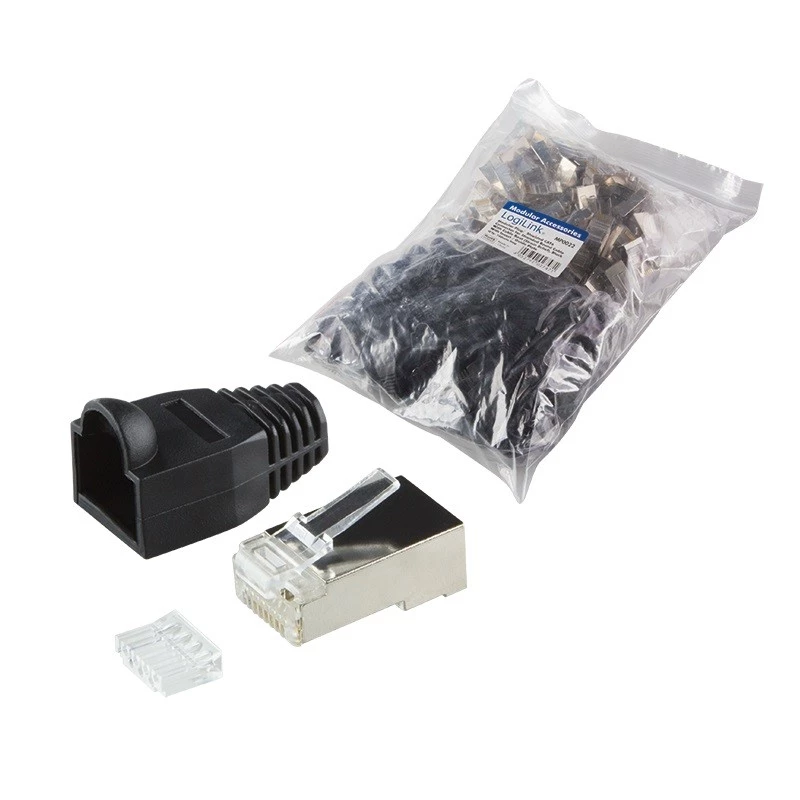 Connettore per fili RJ45 LogiLink MP0022 nero trasparente