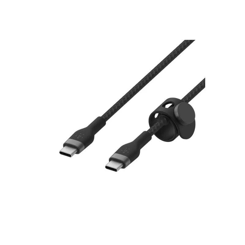 Cavo BoostCharge USB-C/USB-C in silicone intrecciato 2 m, nero
