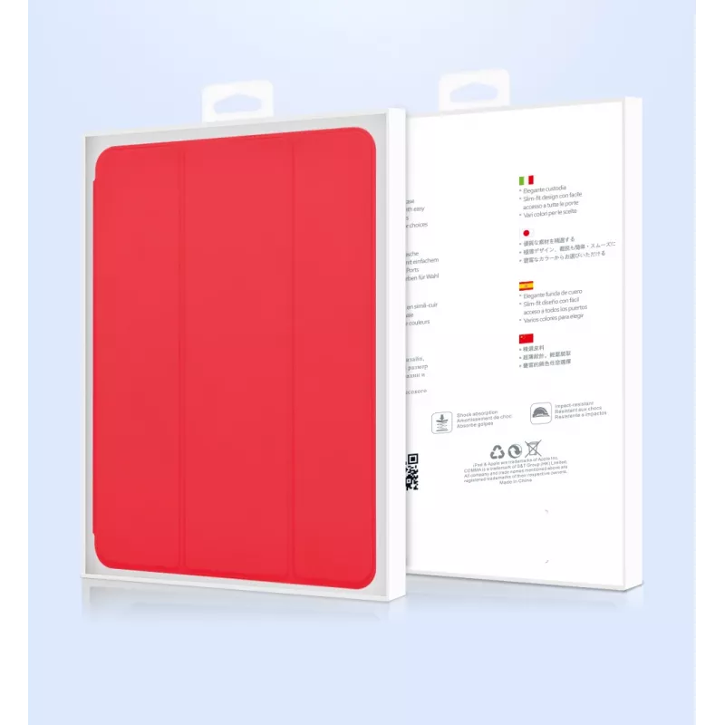 Custodia in pelle per tablet Devia per iPad Air 2019 / iPad Pro 10.5 con slot per penna, rosso