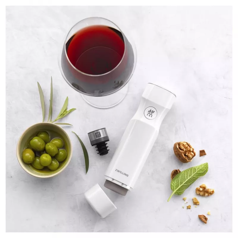 Pompa per conservazione del vino ZWILLING FRESH & SAVE – testa pompa per tappi sottovuoto, grigio, Ø 3 cm, altezza 40 mm, set da 3 pezzi