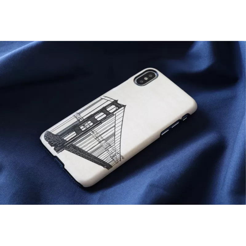 Custodia per cellulare man and wood per iPhone X/XS, design Handbrücken, nero