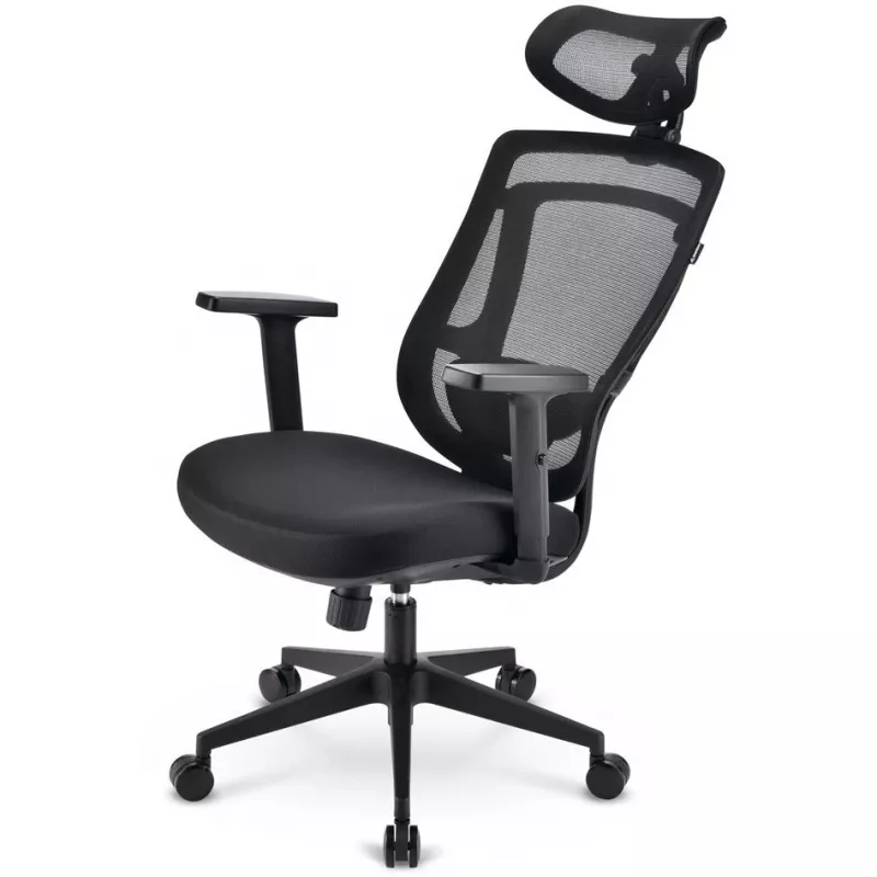 Sedia da ufficio Sharkoon OfficePal C10 – nero, design ergonomico, regolabile in altezza