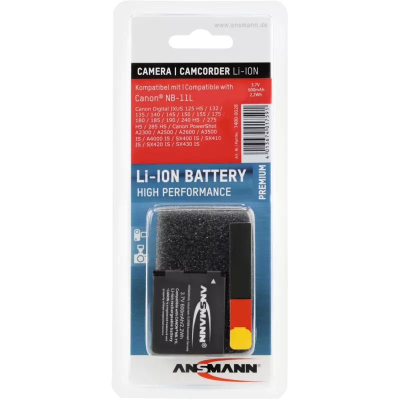 Batteria ricaricabile Ansmann A-Can NB-11L litio-ioni 600 mAh
