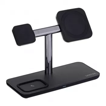 Stazione di ricarica a sé stante UNITEK P1212A 15 W wireless ABS nero argento