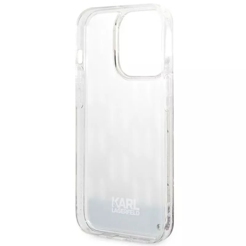 Karl Lagerfeld KLHCP14XLMNMS iPhone 14 Pro Max 6.7 hardcase argento / argento Liquid Glitter Monogram