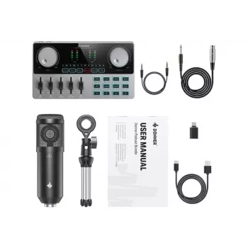 Donner Podcast Starter Kit - Set di registrazione per podcast