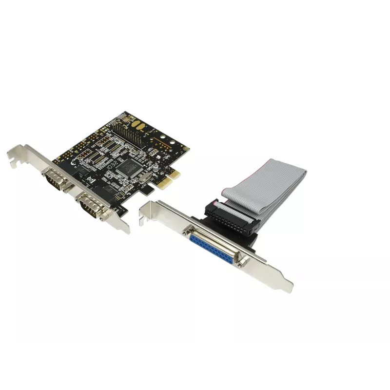 Scheda interfaccia PCIe interna LOGILINK PC0033 con porte seriali e parallele, chipset NetMOS