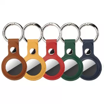 4smarts Set - Custodia per AirTag - Metallo, Pelle sintetica in poliuretano