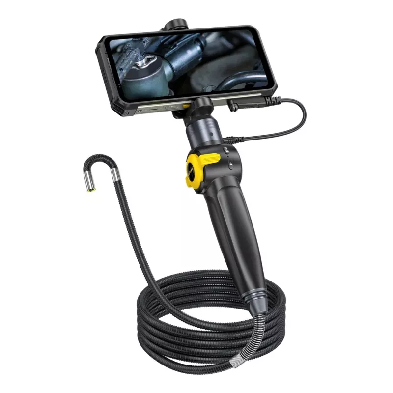 Ulefone uSmart E03 UF-EC03 telecamera endoscopica, 1280x720 HD, sonda orientabile a 180° in due direzioni, 6 LED, IP67, cavo semirigido da 1 m