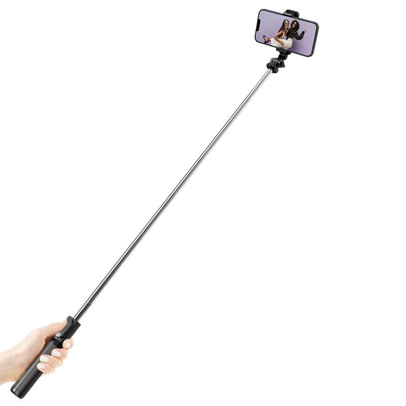 SelfieGo selfie stick compatto treppiede Bluetooth (20-101 cm) Crong CRGSGL1B