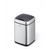 Cestino Durable NO TOUCH 6L rettangolare acciaio inox argento nero