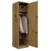 Topeshop SD-50 ARTISAN KPL armadio/guardaroba camera da letto 5 ripiani 1 porta rovere