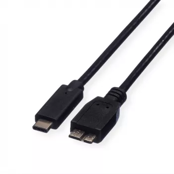 ROLINE - cavo USB - USB Type-C (M) a Micro-USB Type-B (M) - 50 cm - nero (11.02.9005)
