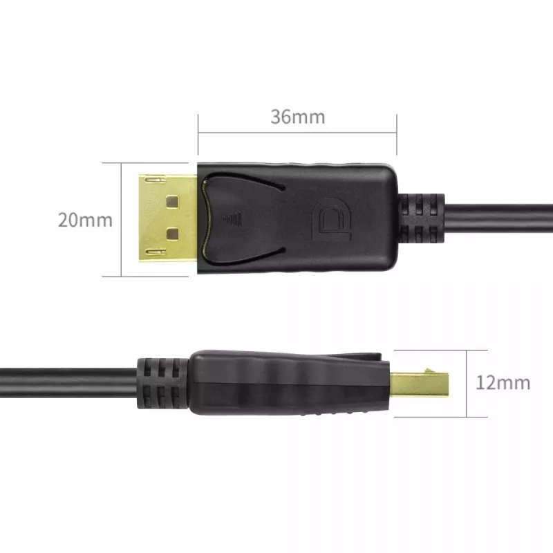 Cavo DisplayPort Unitek Y-C609BK — 3 m, connettore maschio-maschio, nero