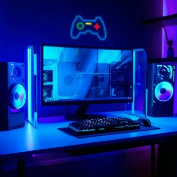 Gamepad USB con filo MANTA SNL55MT con luci neon