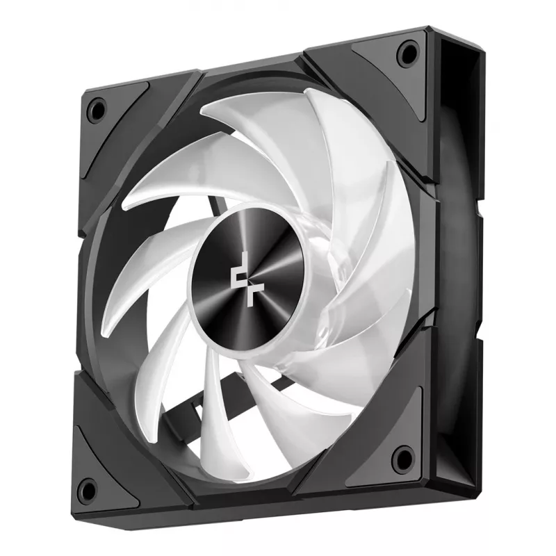 Case per PC DeepCool CG580 4F Midi Tower — ATX/ITX/MicroATX, vetro temperato, 3×120mm+1×120mm ventole, 2×3,5 pollici & 2×2,5 pollici, USB-A×2 USB-C×1, nero