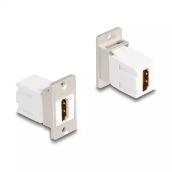 DeLOCK modulo Keystone 67166 HDMI piatto argento bianco