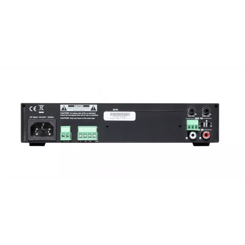 Amplificatore ELA Audac COM104 40W 70/100V nero