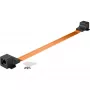 Passaggio per finestra ultra-sottile, RJ45, cavo nero/rame, 30 cm