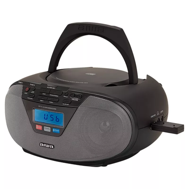 Microsistema audio Aiwa BBTU-400BK, lettore CD/MP3/FM-PLL/BT (nero)